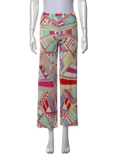 Pre-owned Pucci Vintage Straight Leg Pants In Pink