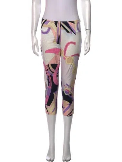 Pre-owned Pucci Vintage Straight Leg Pants In Pink/purple/white