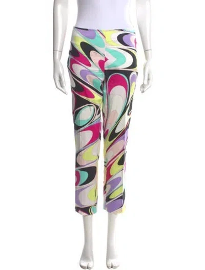 Pre-owned Pucci Vintage Straight Leg Pants In White