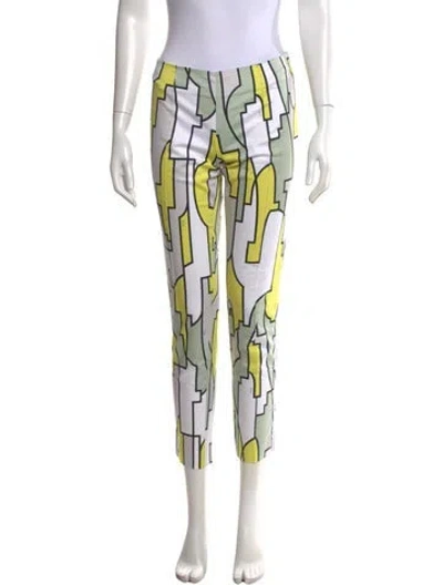 Pre-owned Pucci Vintage Straight Leg Pants In White