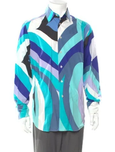 Pre-owned Pucci Vintage Striped Shirt In Blue