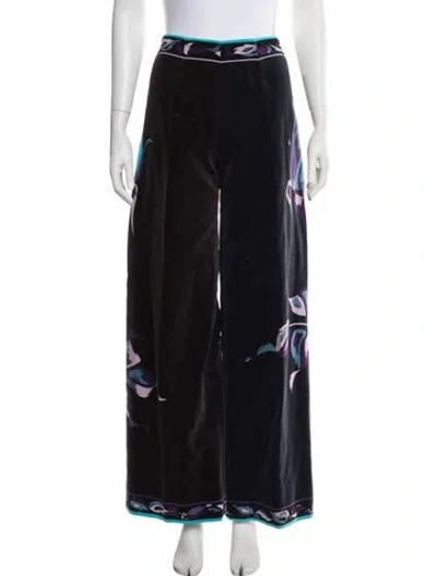 Pre-owned Pucci Vintage Wide Leg Pants In Blue