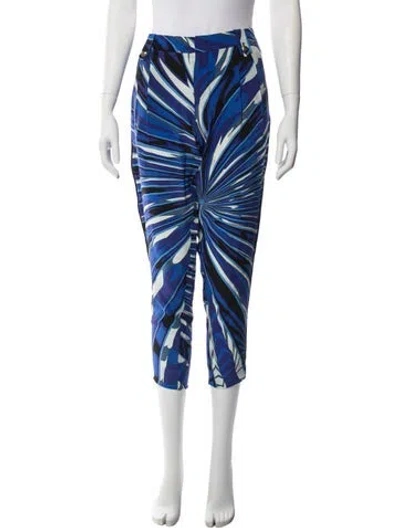 Pre-owned Pucci Vintage Wide Leg Pants In Blue/purple