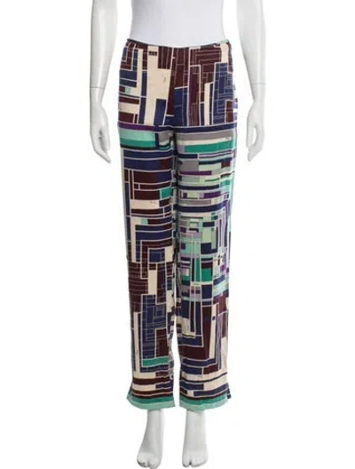 Pre-owned Pucci Vintage Wide Leg Pants In Green