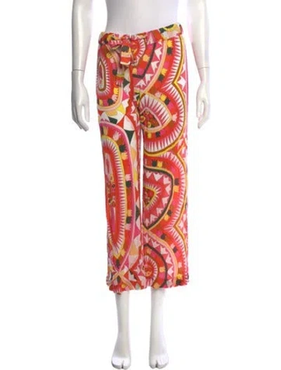 Pre-owned Pucci Vintage Wide Leg Pants In Orange/pink