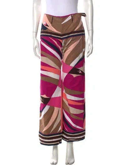 Pre-owned Pucci Vintage Wide Leg Pants In Pink