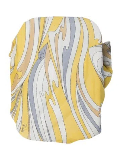 Pre-owned Pucci Vintage Wide Leg Pants In Yellow