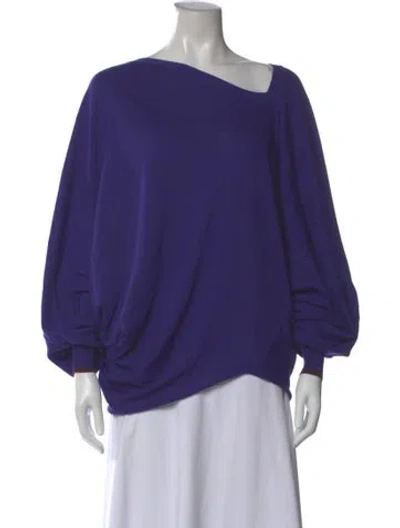 Pre-owned Pucci Virgin Wool Asymmetrical Sweater In Blue