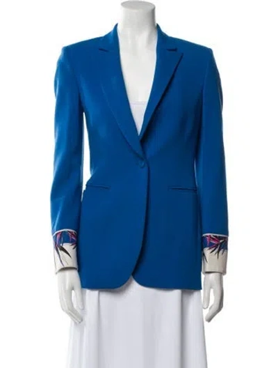 Pre-owned Pucci Virgin Wool Blazer In Blue