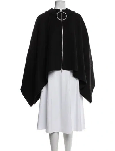 Pre-owned Pucci Virgin Wool Cape In Black