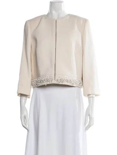 Pre-owned Pucci Virgin Wool Crew Neck Blouse In Neutrals