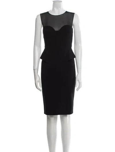 Pre-owned Pucci Virgin Wool Knee-length Dress In Black