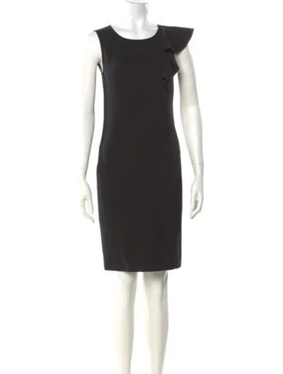 Pre-owned Pucci Virgin Wool Knee-length Dress In Black