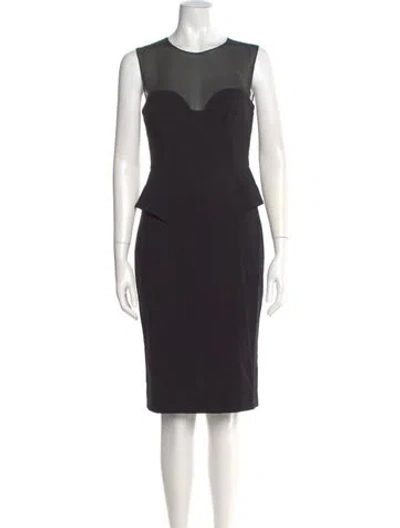 Pre-owned Pucci Virgin Wool Knee-length Dress In Black