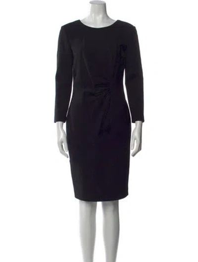 Pre-owned Pucci Virgin Wool Knee-length Dress In Black