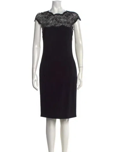 Pre-owned Pucci Virgin Wool Knee-length Dress In Black