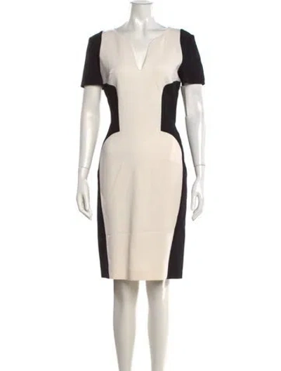 Pre-owned Pucci Virgin Wool Knee-length Dress In Black