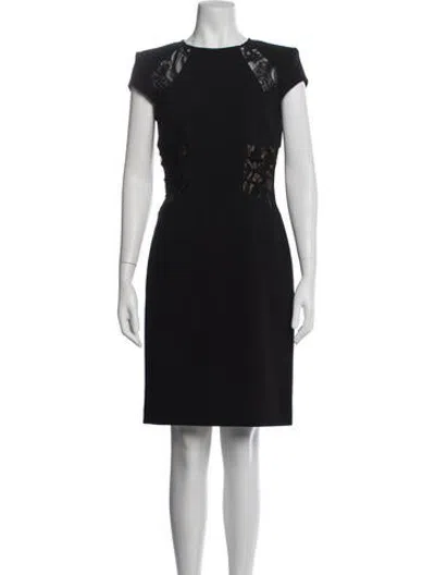 Pre-owned Pucci Virgin Wool Knee-length Dress In Black