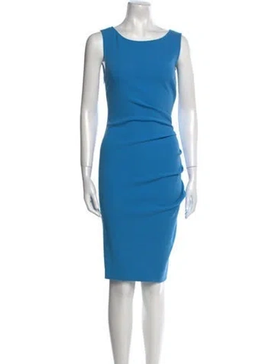 Pre-owned Pucci Virgin Wool Knee-length Dress In Blue
