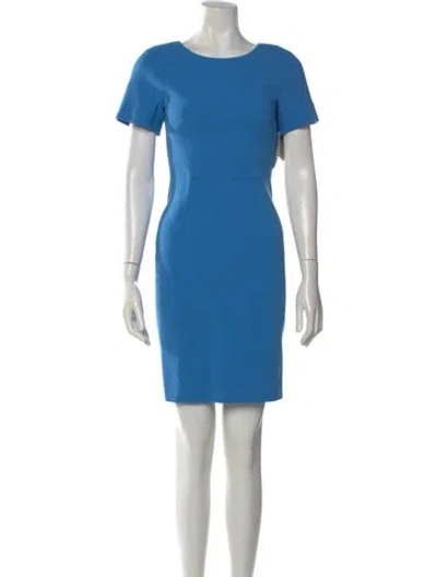 Pre-owned Pucci Virgin Wool Knee-length Dress In Blue
