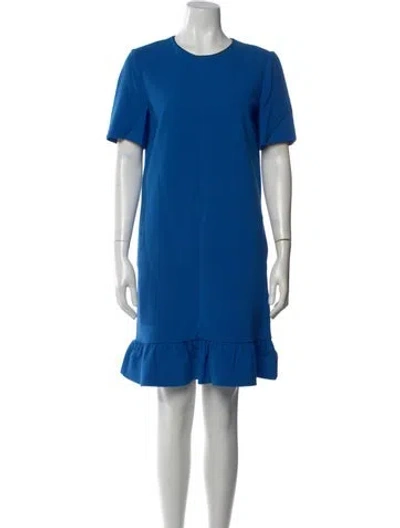 Pre-owned Pucci Virgin Wool Knee-length Dress In Blue