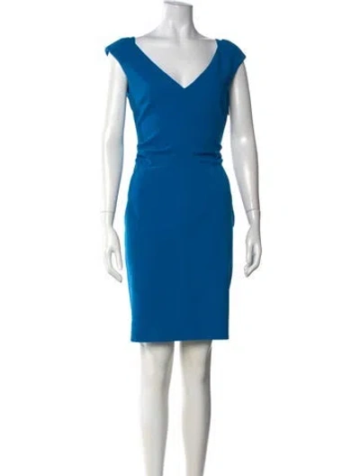 Pre-owned Pucci Virgin Wool Knee-length Dress In Blue