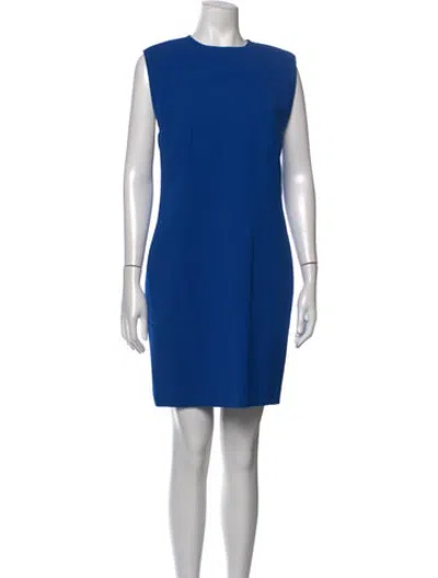 Pre-owned Pucci Virgin Wool Knee-length Dress In Blue