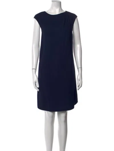 Pre-owned Pucci Virgin Wool Knee-length Dress In Blue
