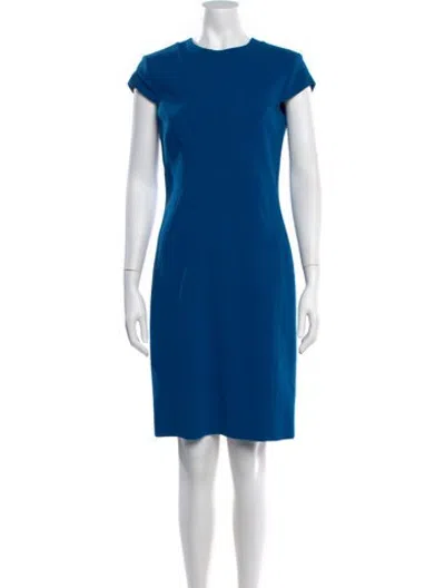 Pre-owned Pucci Virgin Wool Knee-length Dress In Blue