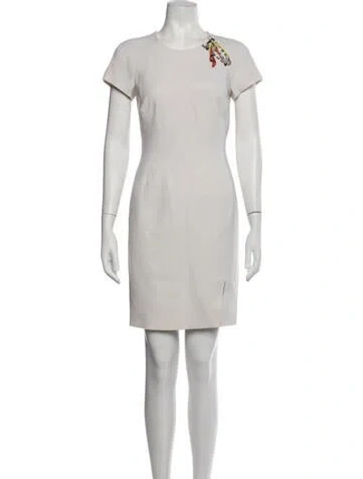 Pre-owned Pucci Virgin Wool Knee-length Dress In Neutrals