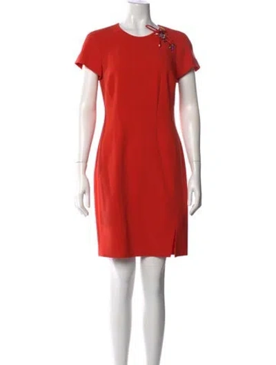 Pre-owned Pucci Virgin Wool Knee-length Dress In Orange