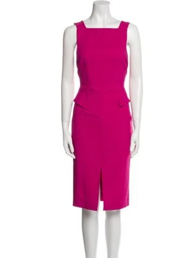 Pre-owned Pucci Virgin Wool Knee-length Dress In Pink