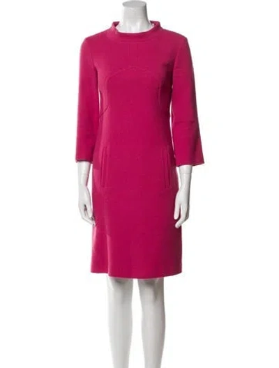 Pre-owned Pucci Virgin Wool Knee-length Dress In Pink