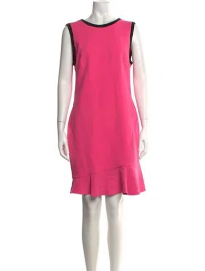 Pre-owned Pucci Virgin Wool Knee-length Dress In Pink