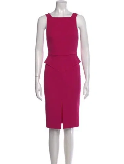 Pre-owned Pucci Virgin Wool Knee-length Dress In Pink