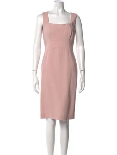 Pre-owned Pucci Virgin Wool Knee-length Dress In Pink