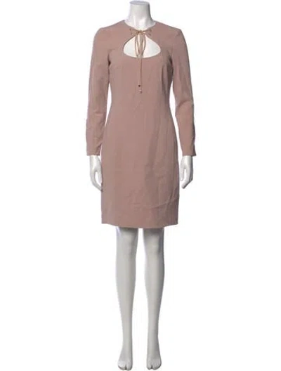 Pre-owned Pucci Virgin Wool Knee-length Dress In Pink
