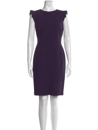 Pre-owned Pucci Virgin Wool Knee-length Dress In Purple