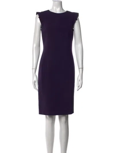 Pre-owned Pucci Virgin Wool Knee-length Dress In Purple