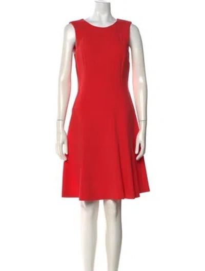 Pre-owned Pucci Virgin Wool Knee-length Dress In Red