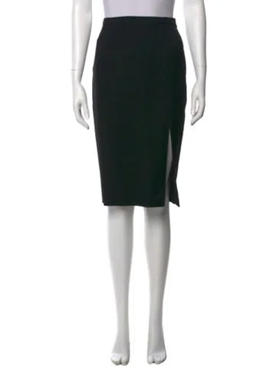 Pre-owned Pucci Virgin Wool Knee-length Skirt In Black