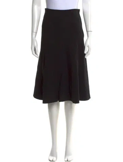 Pre-owned Pucci Virgin Wool Knee-length Skirt In Black