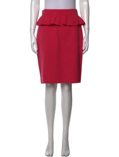 Pre-owned Pucci Virgin Wool Knee-length Skirt In Pink