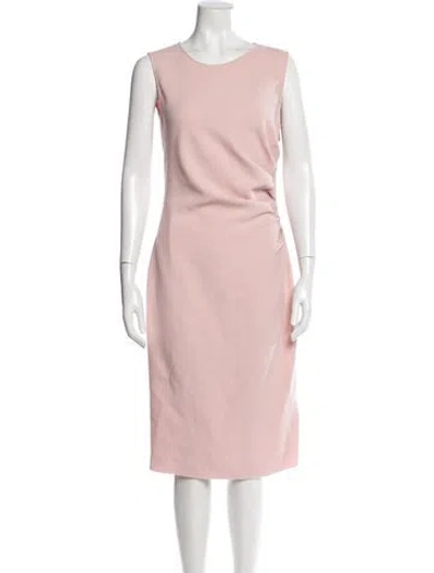 Pre-owned Pucci Virgin Wool Midi Length Dress In Pink