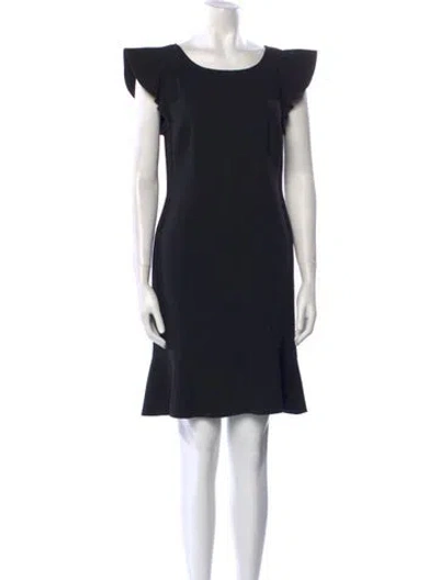Pre-owned Pucci Virgin Wool Mini Dress In Black