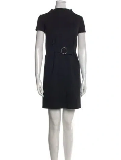 Pre-owned Pucci Virgin Wool Mini Dress In Black