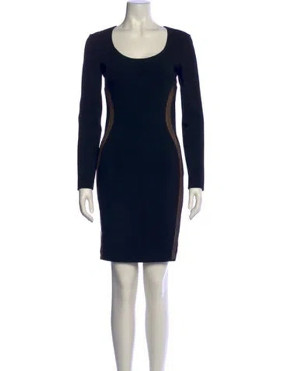 Pre-owned Pucci Virgin Wool Mini Dress In Black