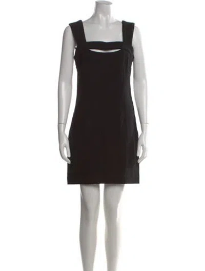Pre-owned Pucci Virgin Wool Mini Dress In Black