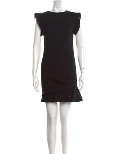 Pre-owned Pucci Virgin Wool Mini Dress In Black