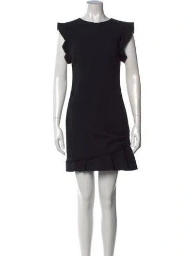 Pre-owned Pucci Virgin Wool Mini Dress In Black